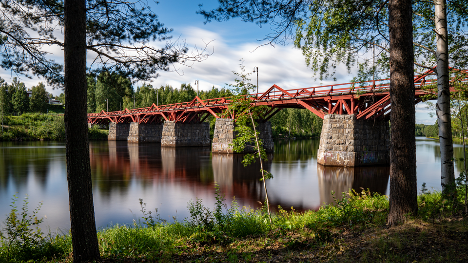 Lejonströmsbron Skellefteå, en gammal träbro.